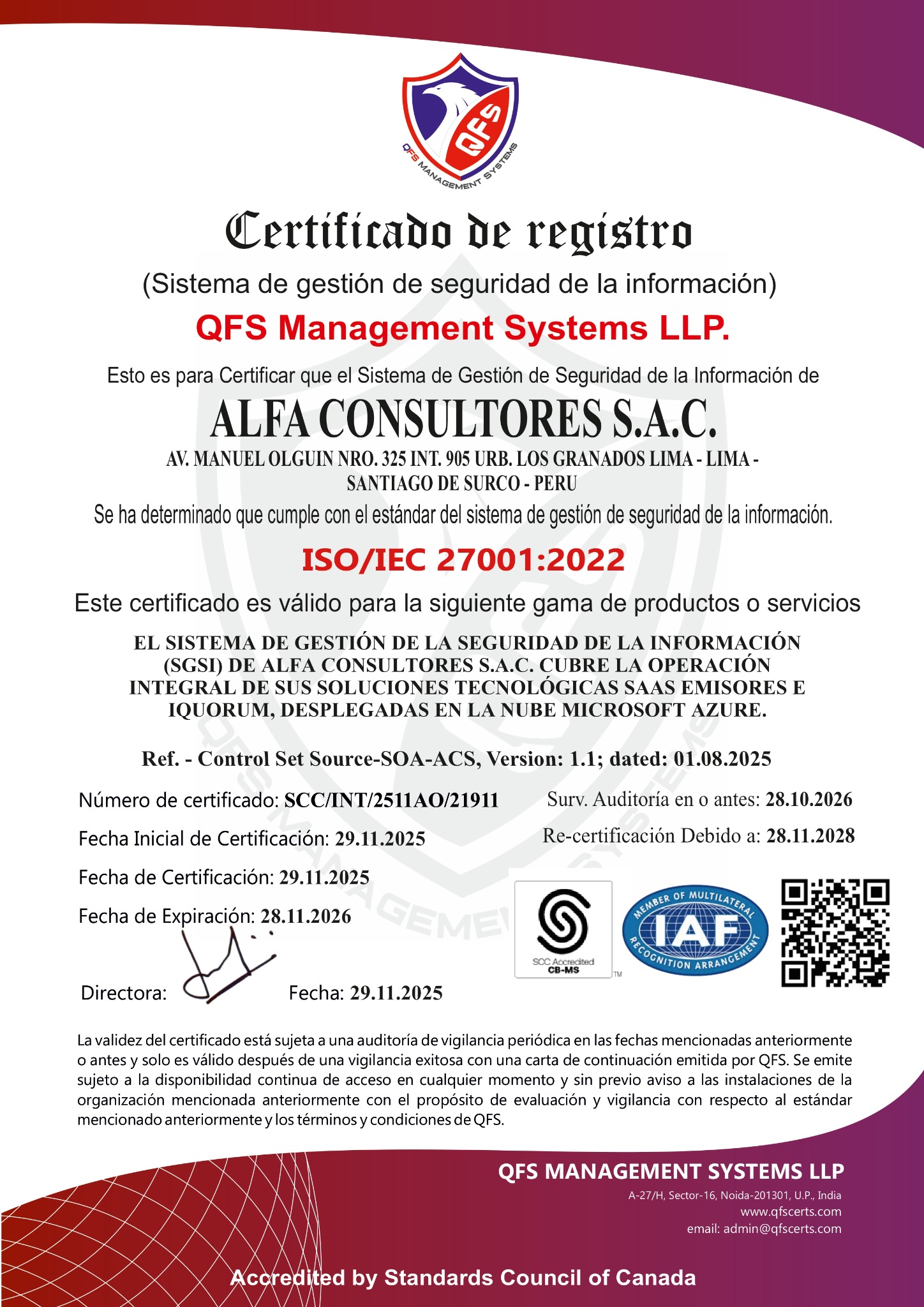Certificación ISO 27001